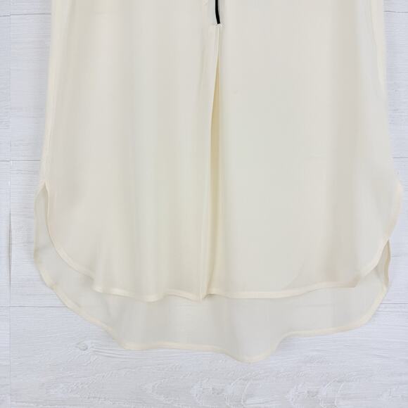 Vince 100% Silk Tank Top Size XS Ivory Quiet Luxury Minimalist Preppy Sleeveless - Picture 5 of 15